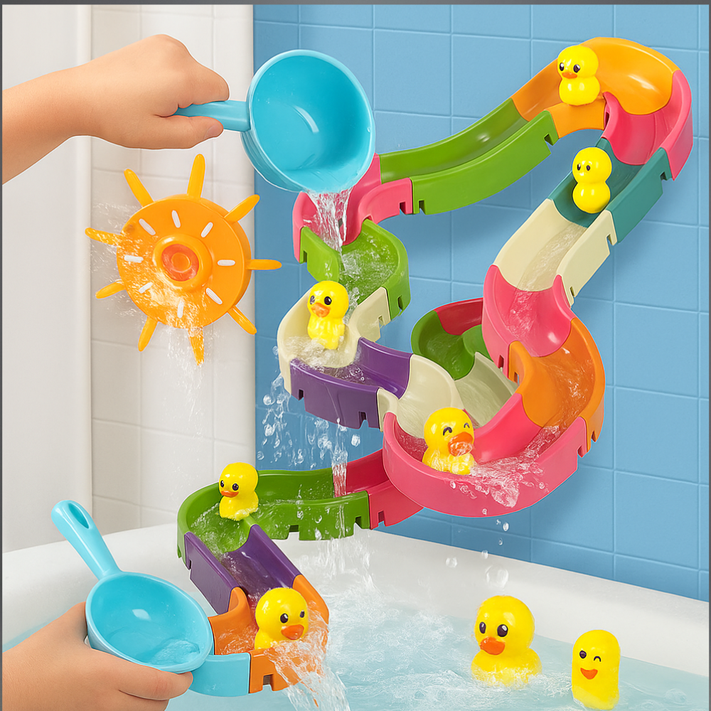 Badezeit Kleinkind Wasserrutschen-Spielzeug