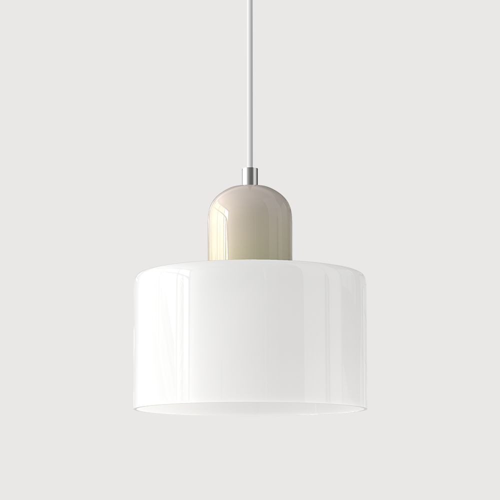 Bauhaus Glass Cylinder Pendant Light LED 1-Light