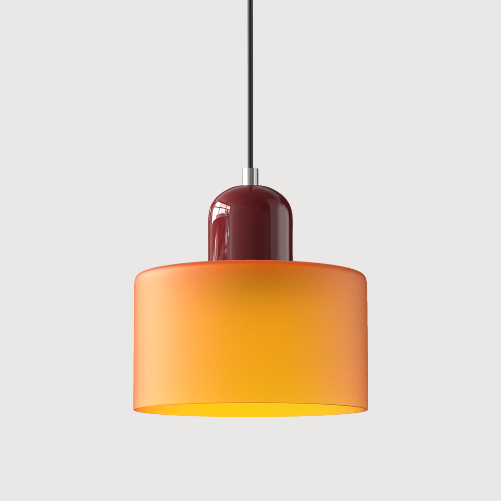 Bauhaus Glass Cylinder Pendant Light LED 1-Light
