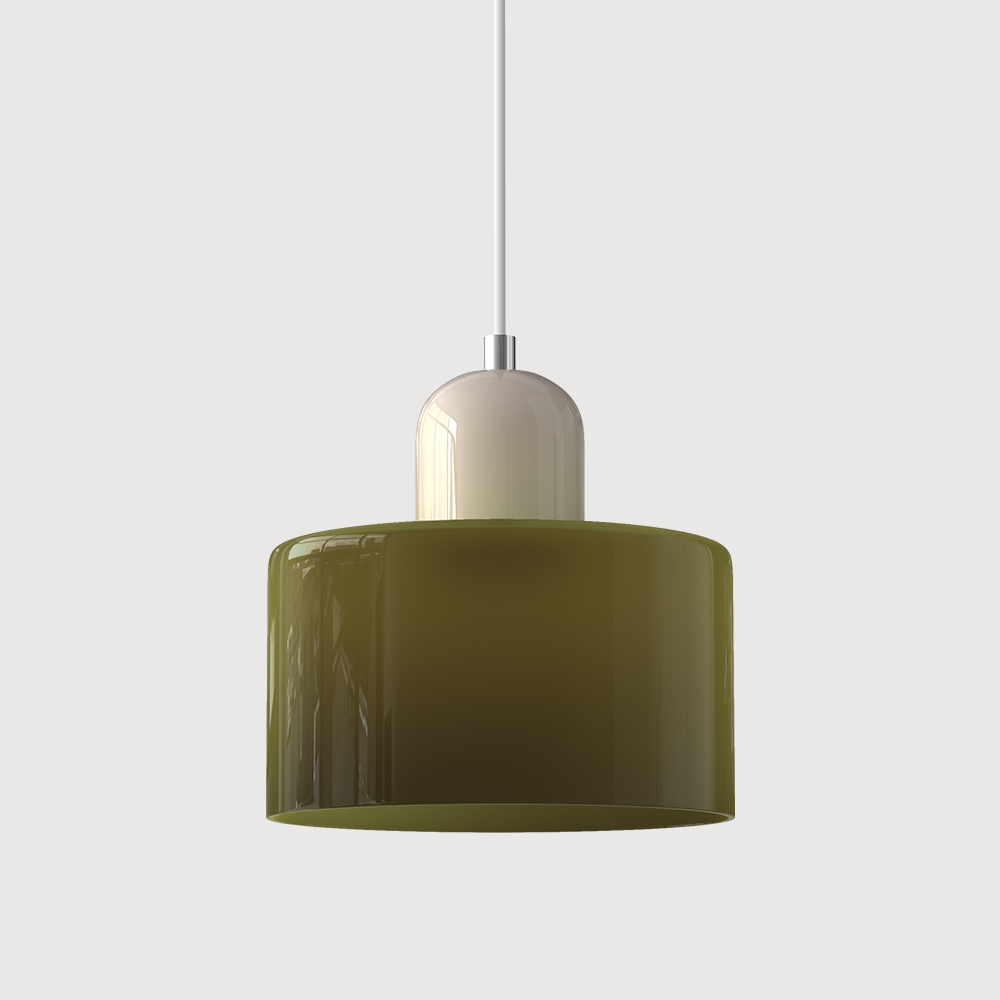 Bauhaus Glass Cylinder Pendant Light LED 1-Light