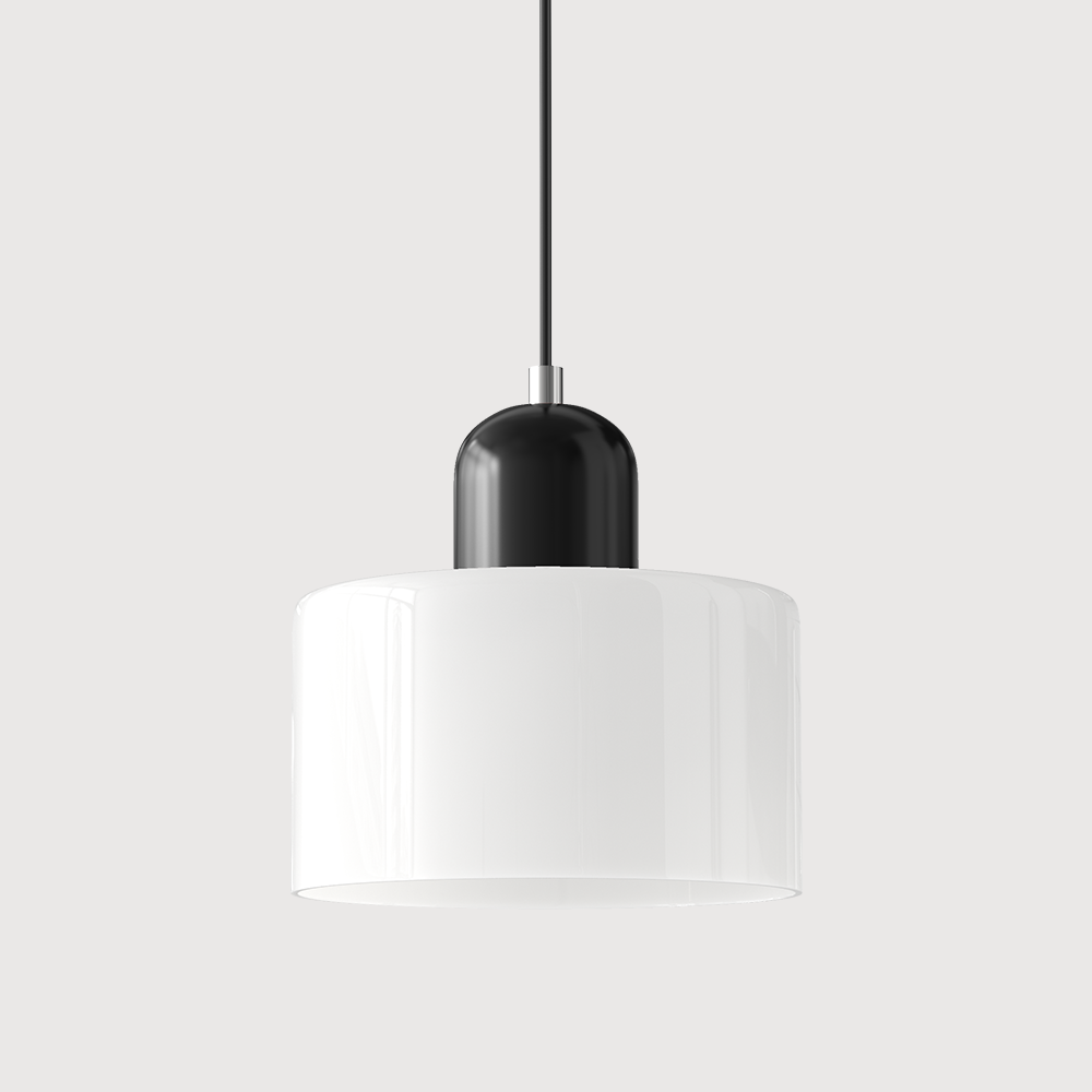 Bauhaus Glass Cylinder Pendant Light LED 1-Light
