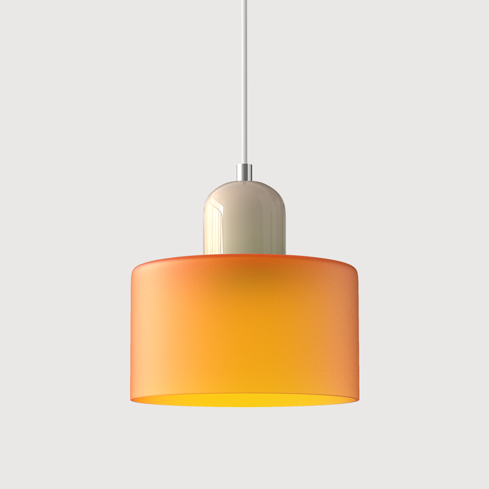 Bauhaus Glass Cylinder Pendant Light LED 1-Light