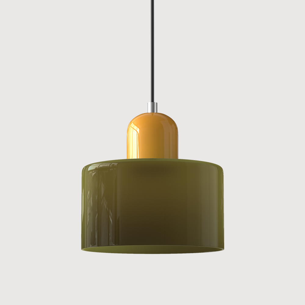 Bauhaus Glass Cylinder Pendant Light LED 1-Light
