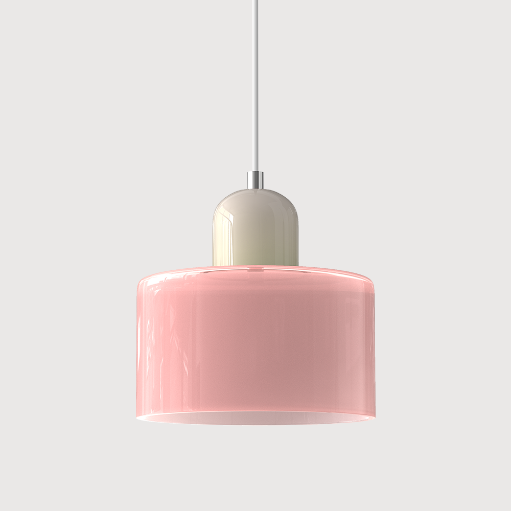 Bauhaus Glass Cylinder Pendant Light LED 1-Light