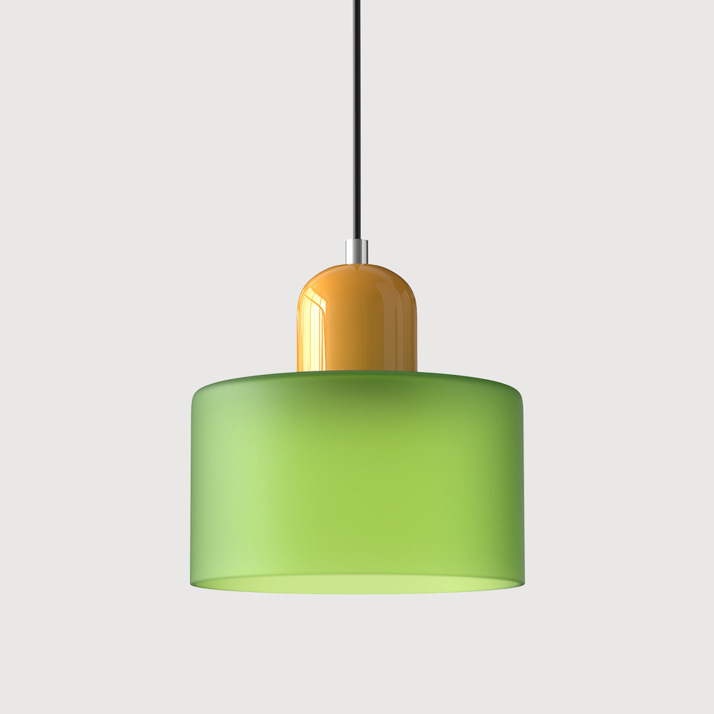 Bauhaus Glass Cylinder Pendant Light LED 1-Light