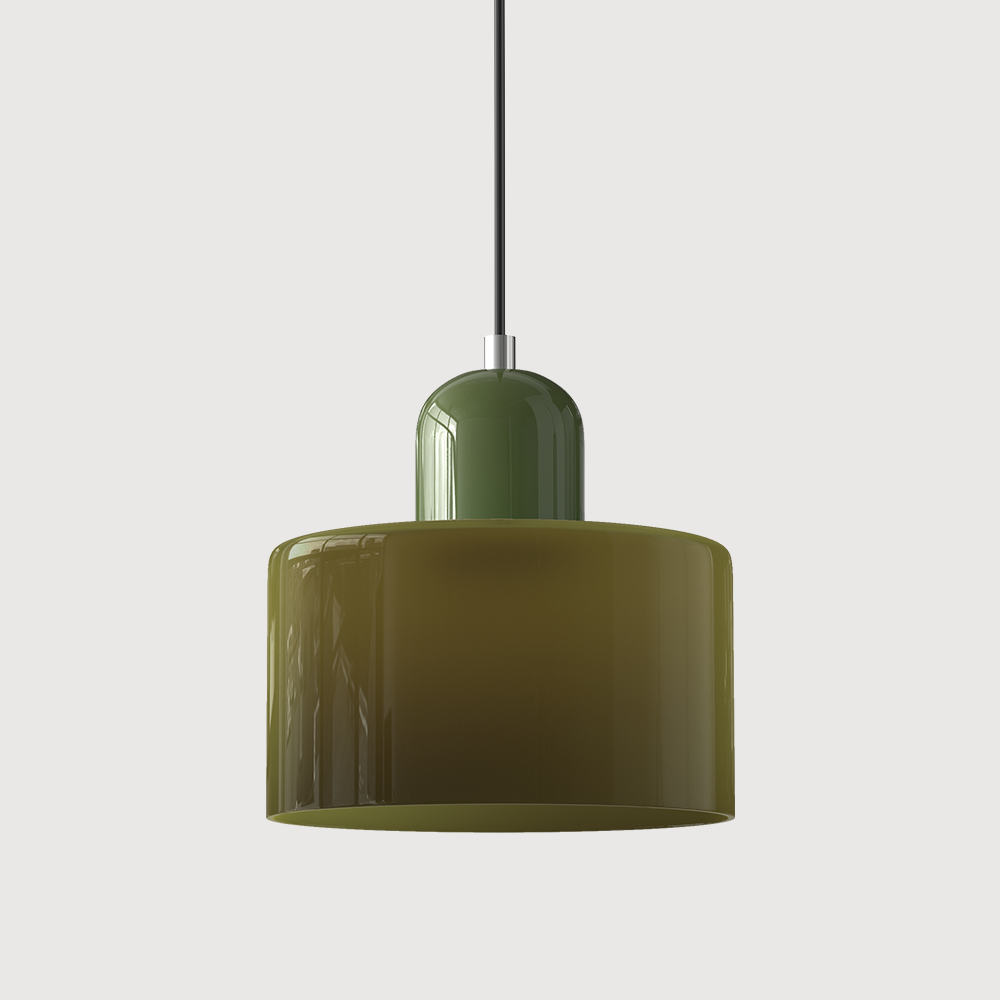 Bauhaus Glass Cylinder Pendant Light LED 1-Light