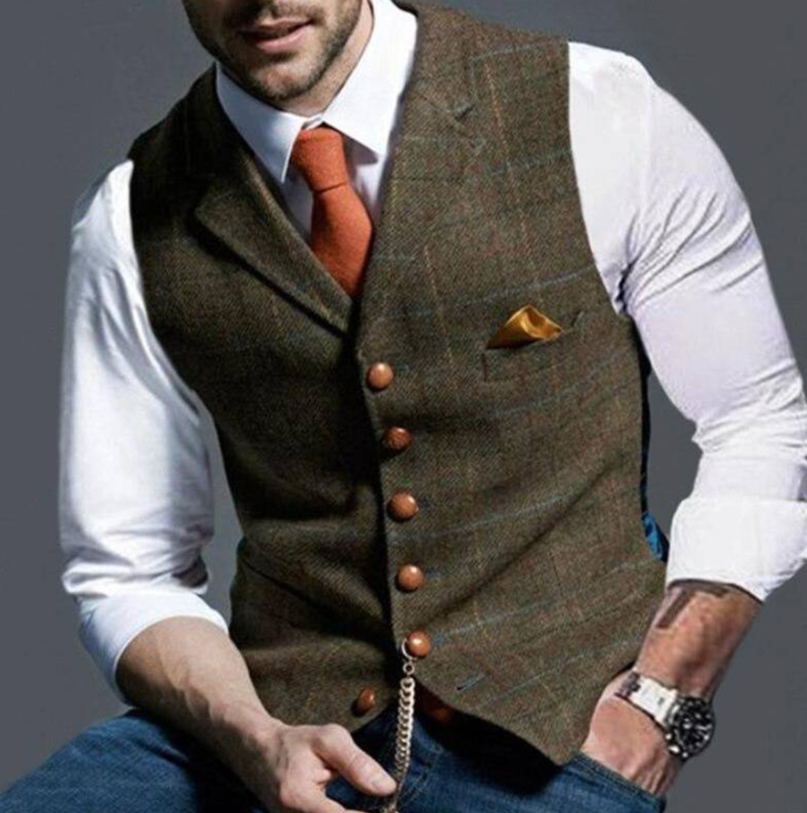 Gilet vintage da uomo – Stile classico con tocco elegante