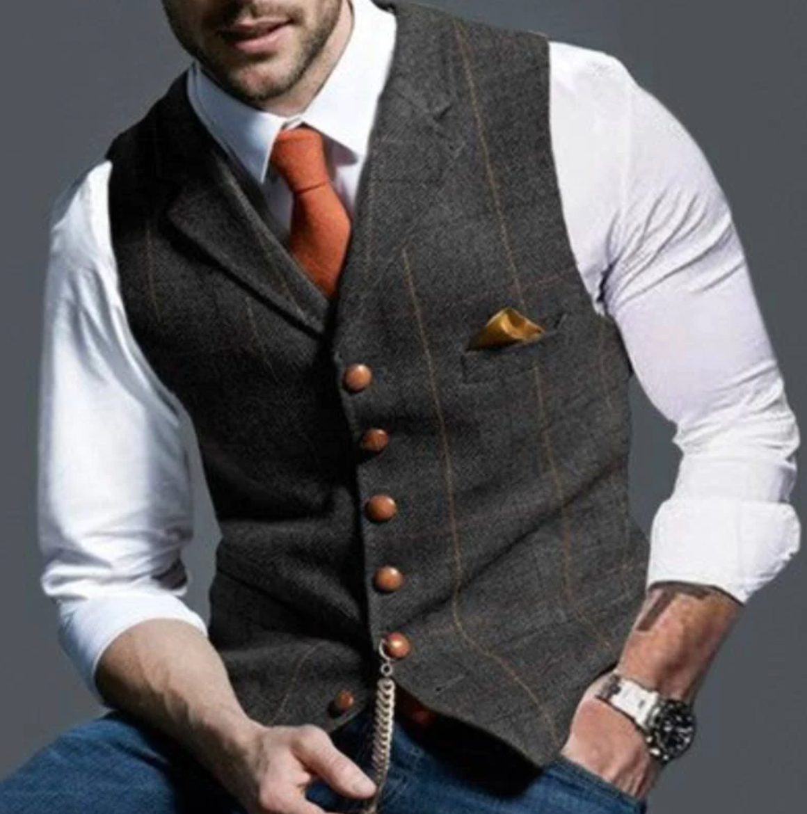 Gilet vintage da uomo – Stile classico con tocco elegante