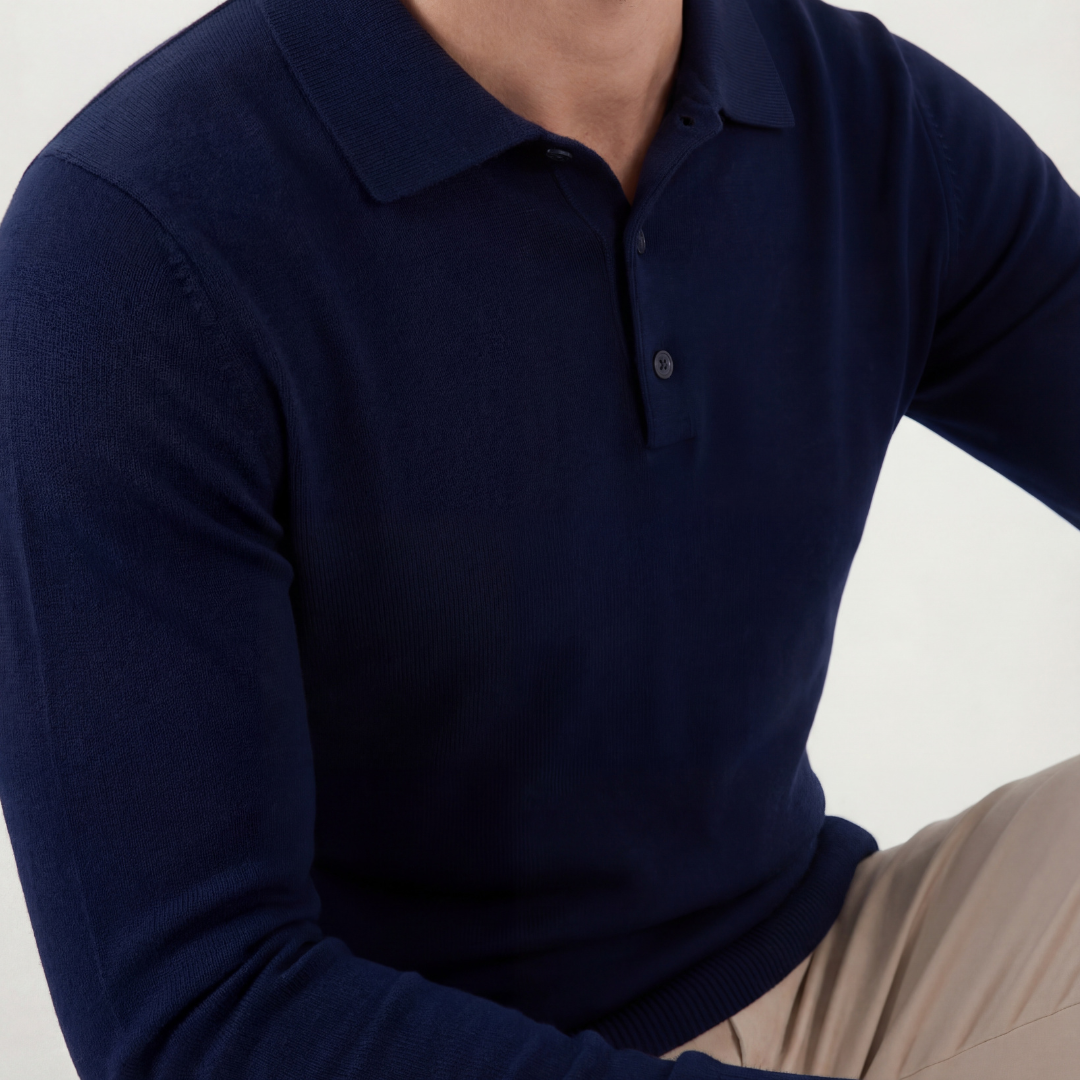 Polo clásico azul