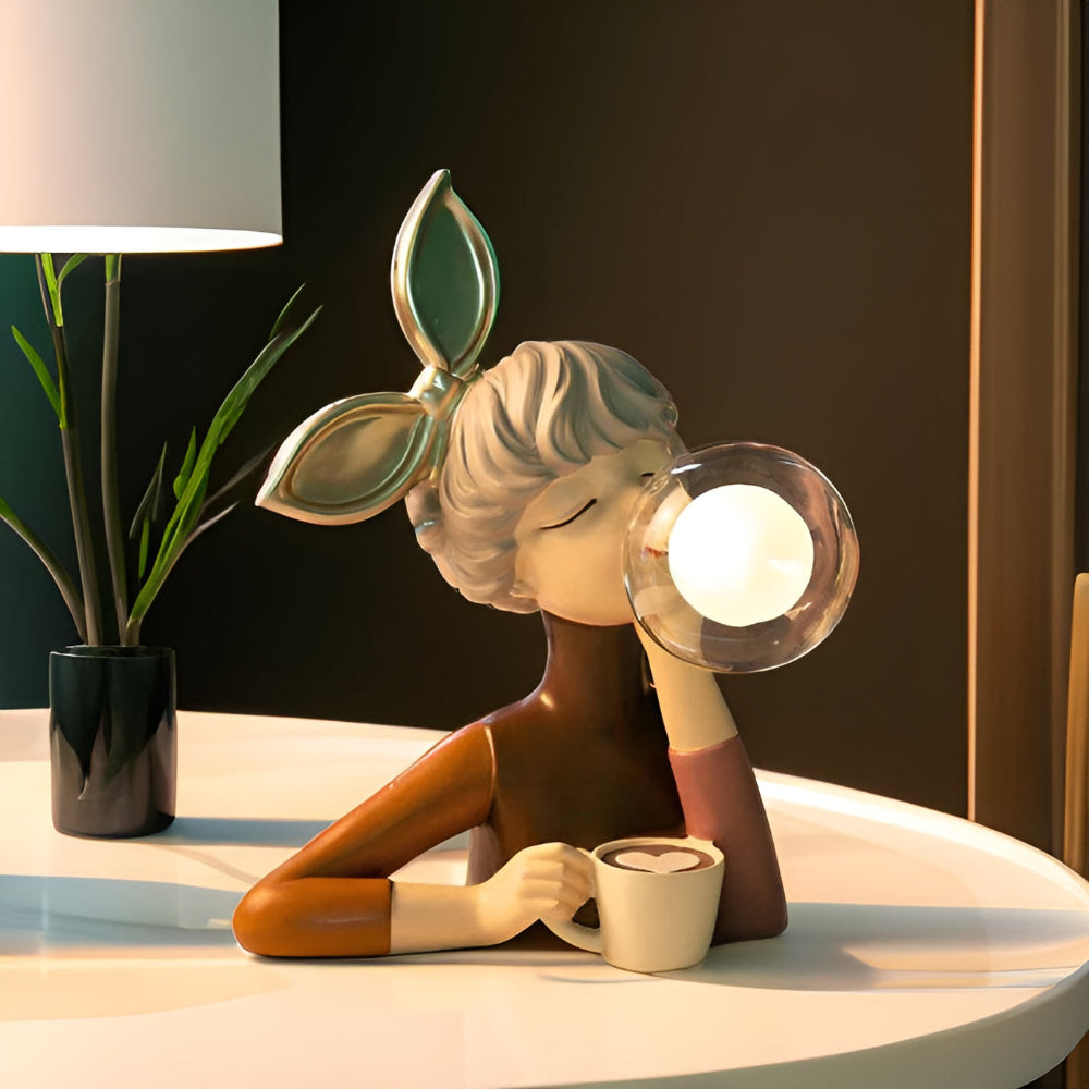 Decorative Girl Table Lamp | Bubble Light