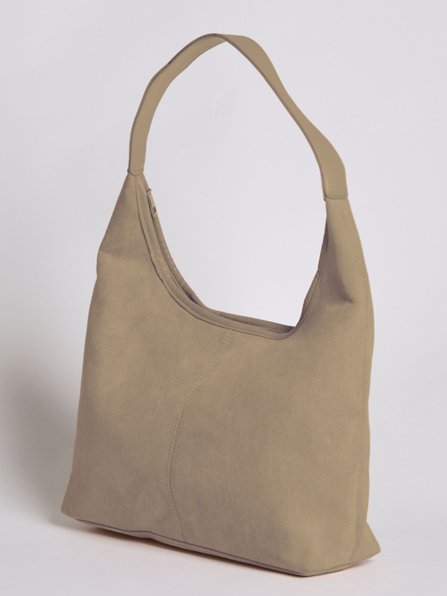 HÅNDTASKE | RUSKIND HOBO-TASKE MED MINIMALISTISK DESIGN OG ENKELT REM