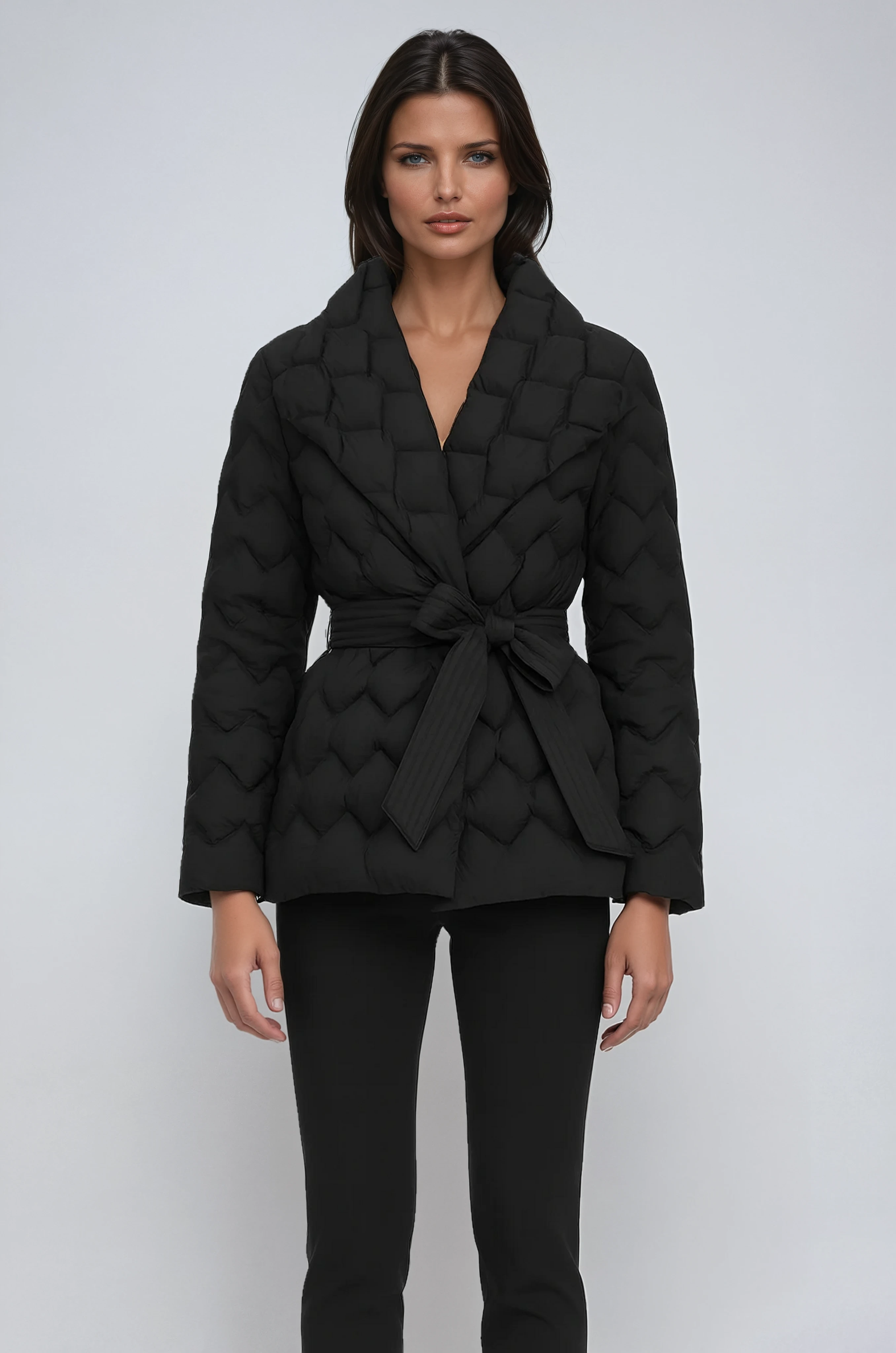WOMEN’S PUFFER JACKET | QUILTED BELTED COAT