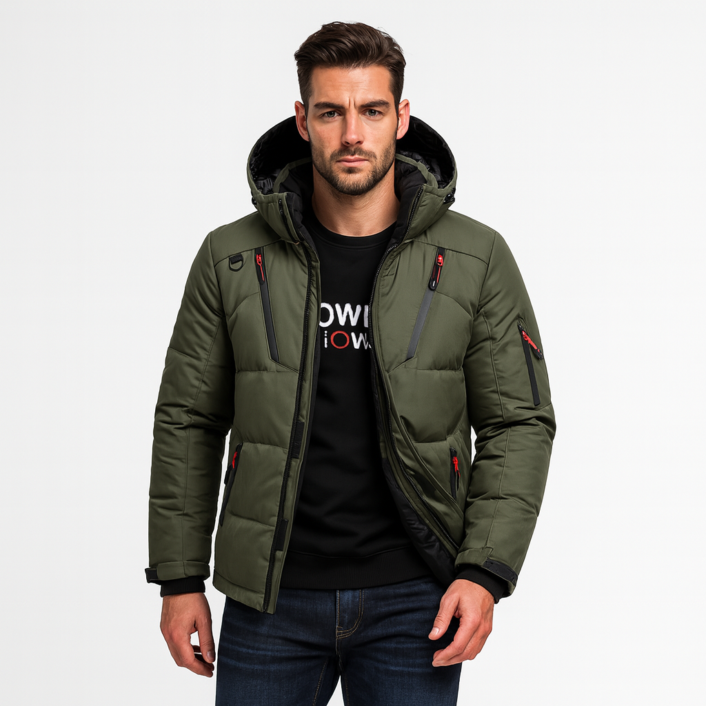 Nordfall Men’s Parka Winter Jacket – Thick Fleece-Lined Waterproof & Windproof Coat