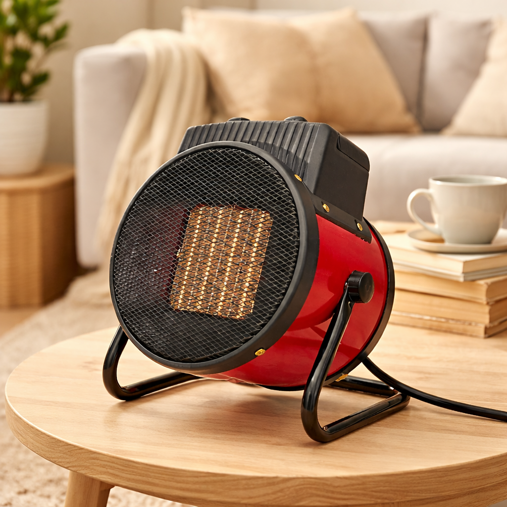 3000W Portable Electric Space Heater with Thermostat Fan & Tip-Over Safety Heat