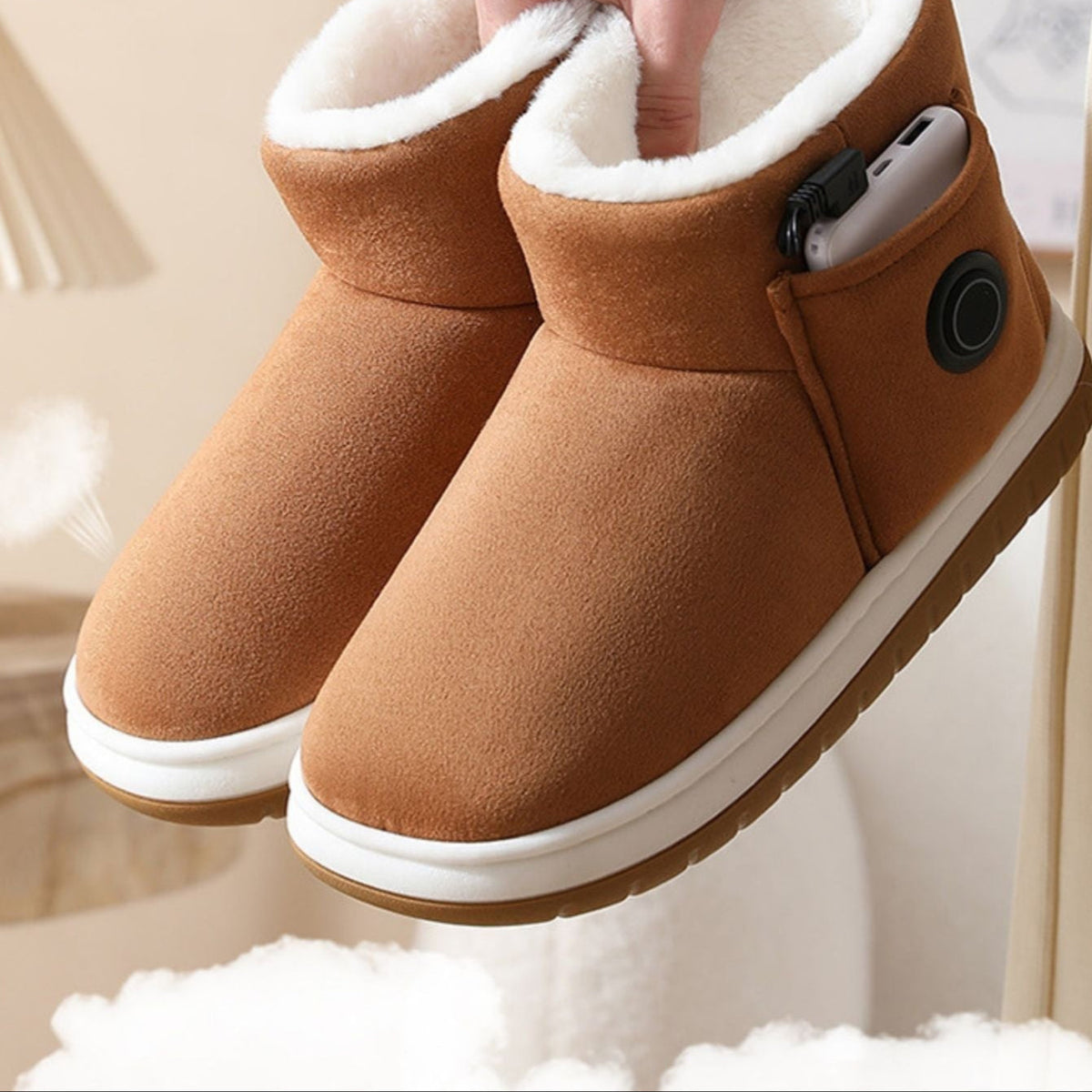 Beheizte Winterschuhe | Warme Wiederaufladbare Hausschuhe
