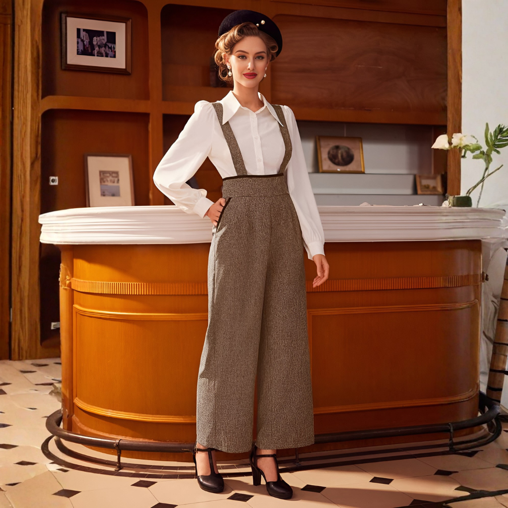 Vintage-stil dames jumpsuit