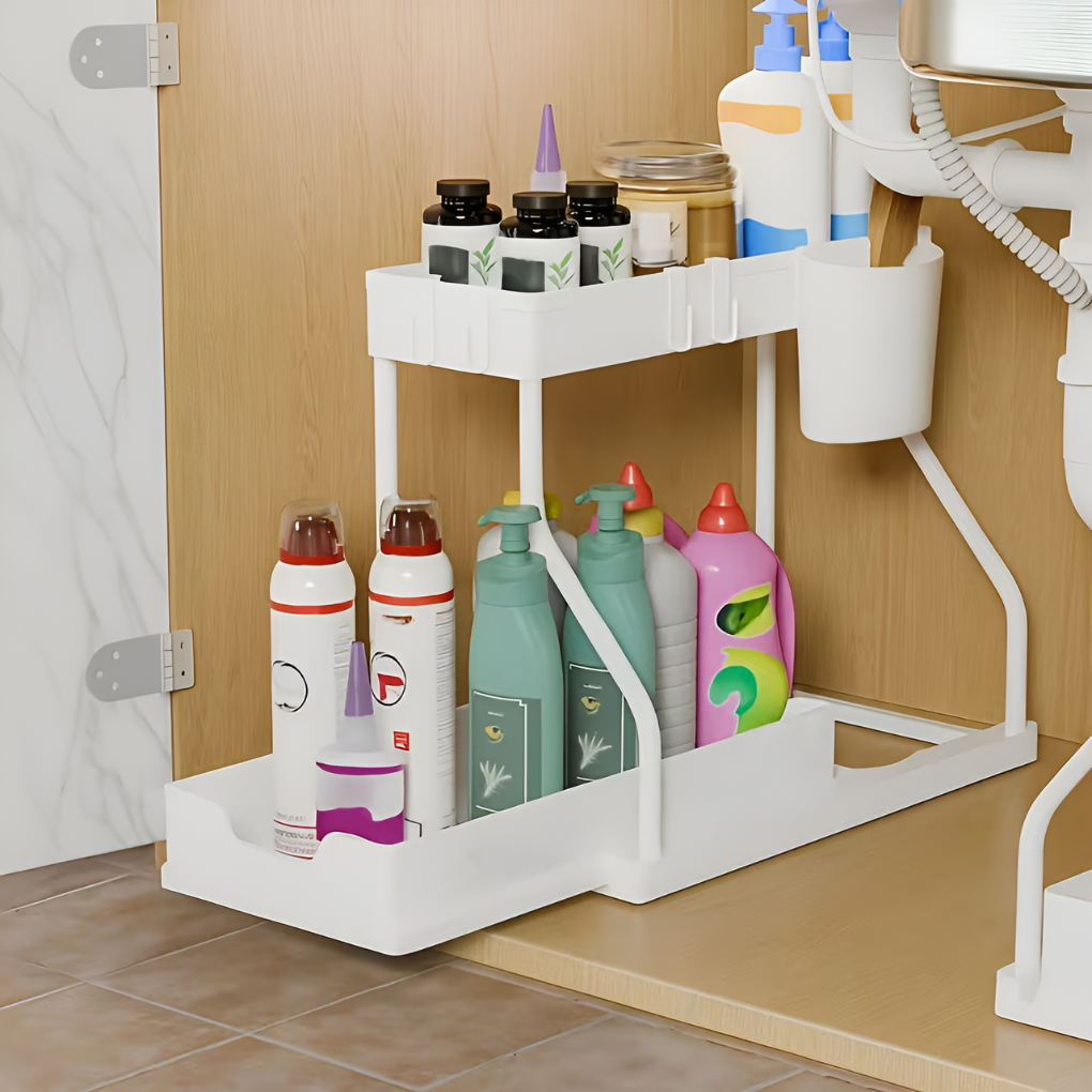 2‑Tier Pull‑Out Storage Organizer