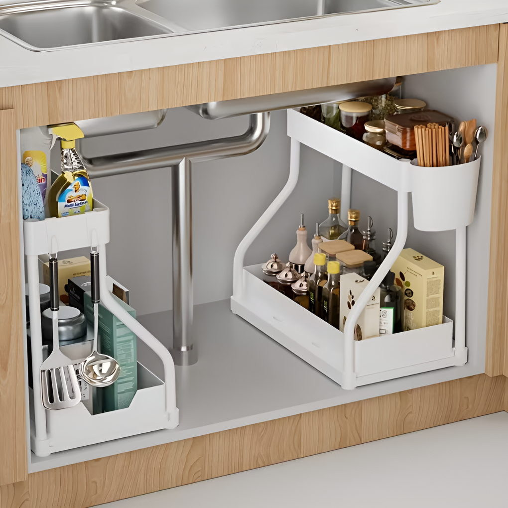 2‑Tier Pull‑Out Storage Organizer