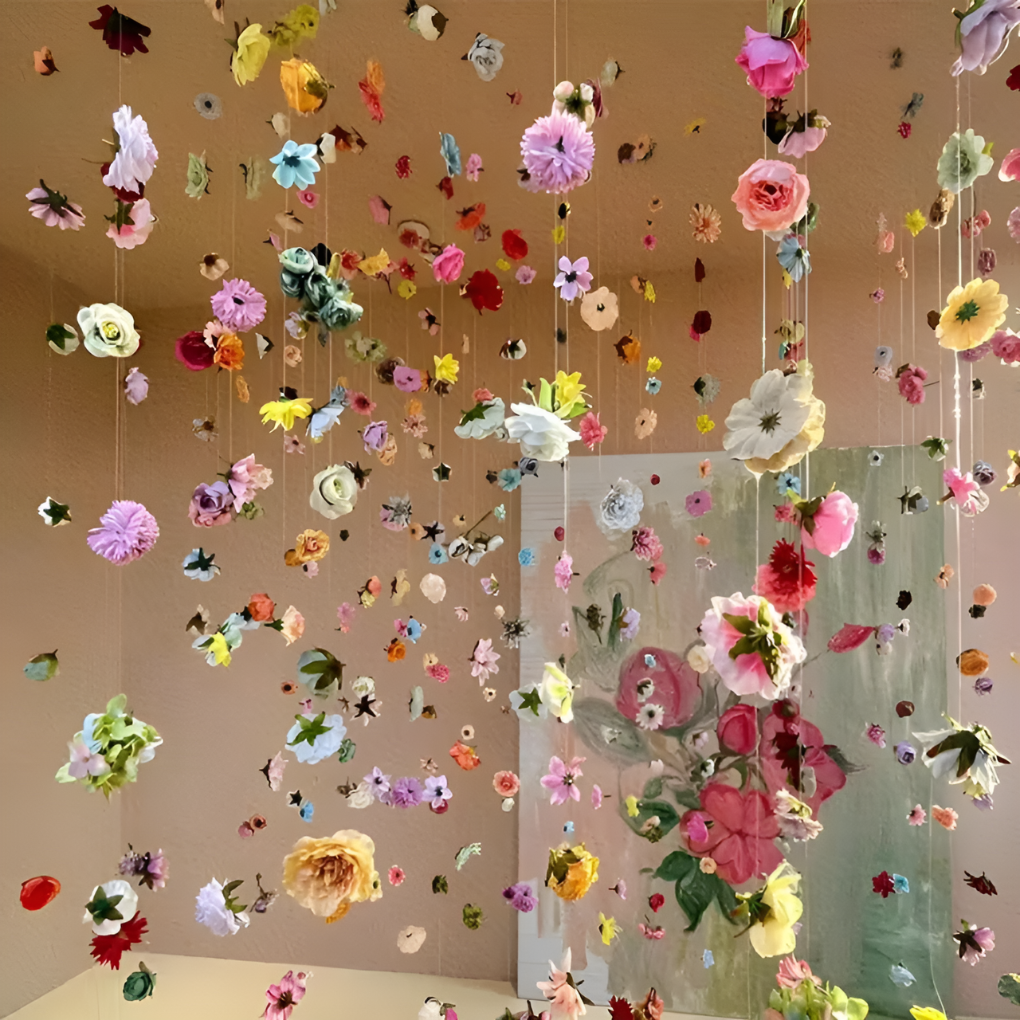 Cadena de 100 piezas de flores artificiales