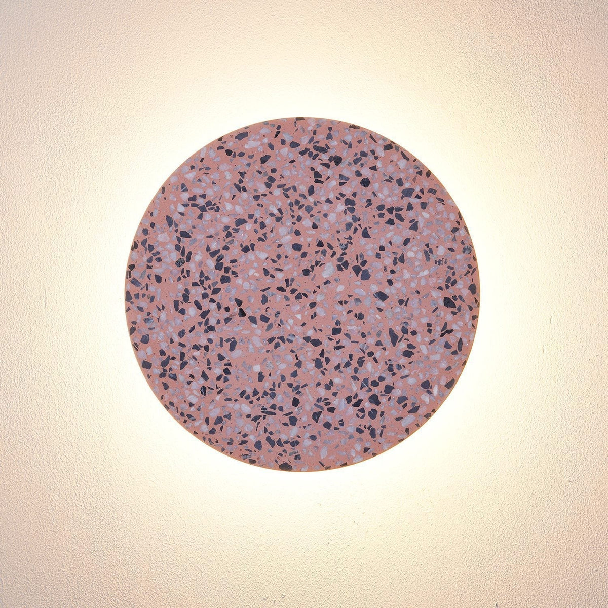 Aplique de pared redondo moderno de terrazo LED de 1 luz