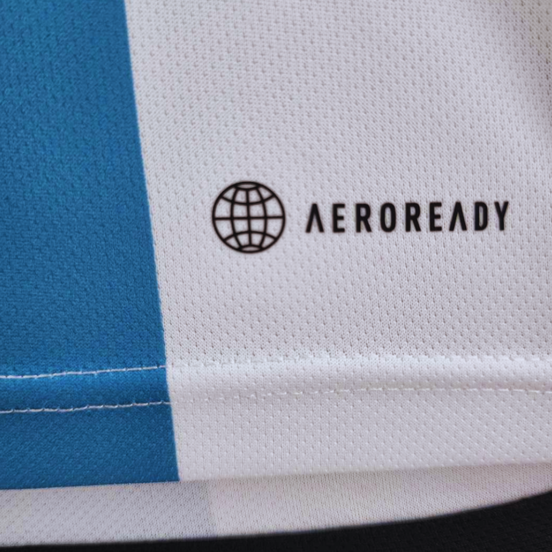 Camiseta de local de Argentina Ganadores Copa Mundial 2022
