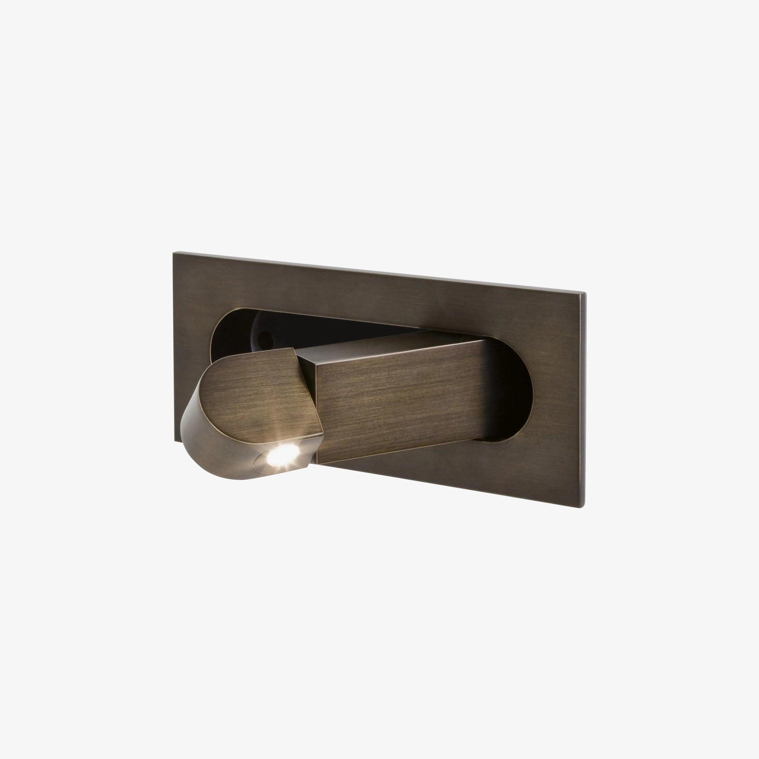 Aplique de pared LED rectangular empotrado ajustable moderno 1 luz