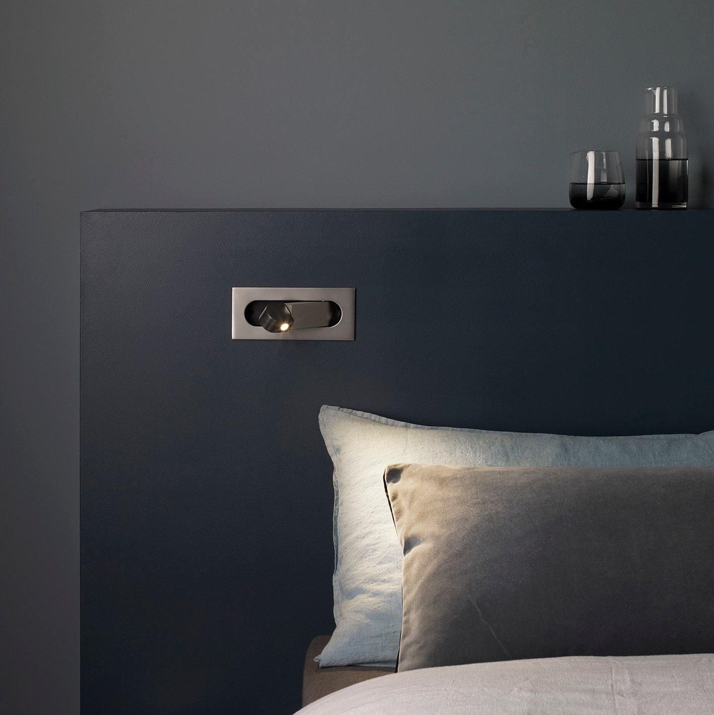 Aplique de pared LED rectangular empotrado ajustable moderno 1 luz