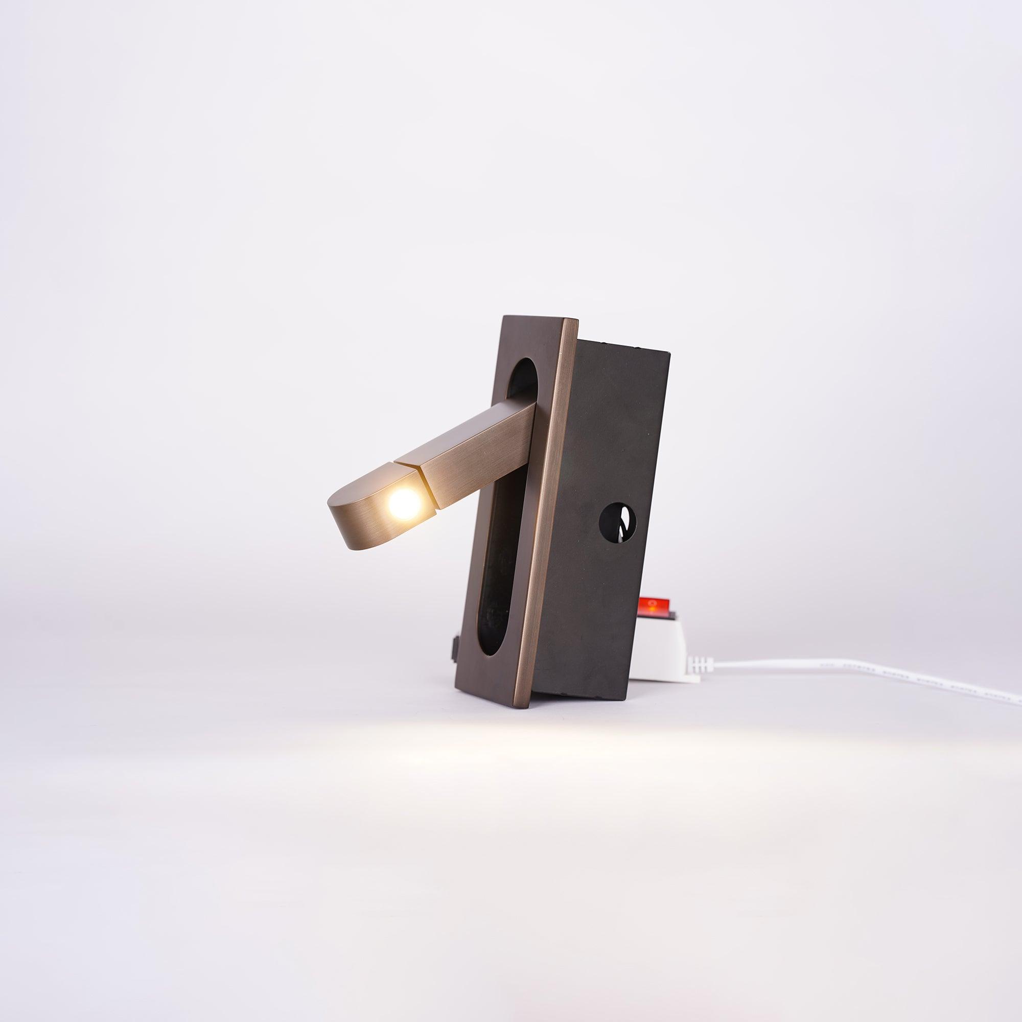 Aplique de pared LED rectangular empotrado ajustable moderno 1 luz