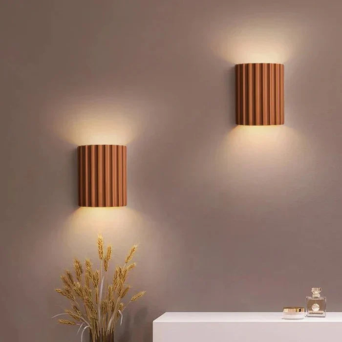Applique da parete in resina nordica a strisce LED 1 luce