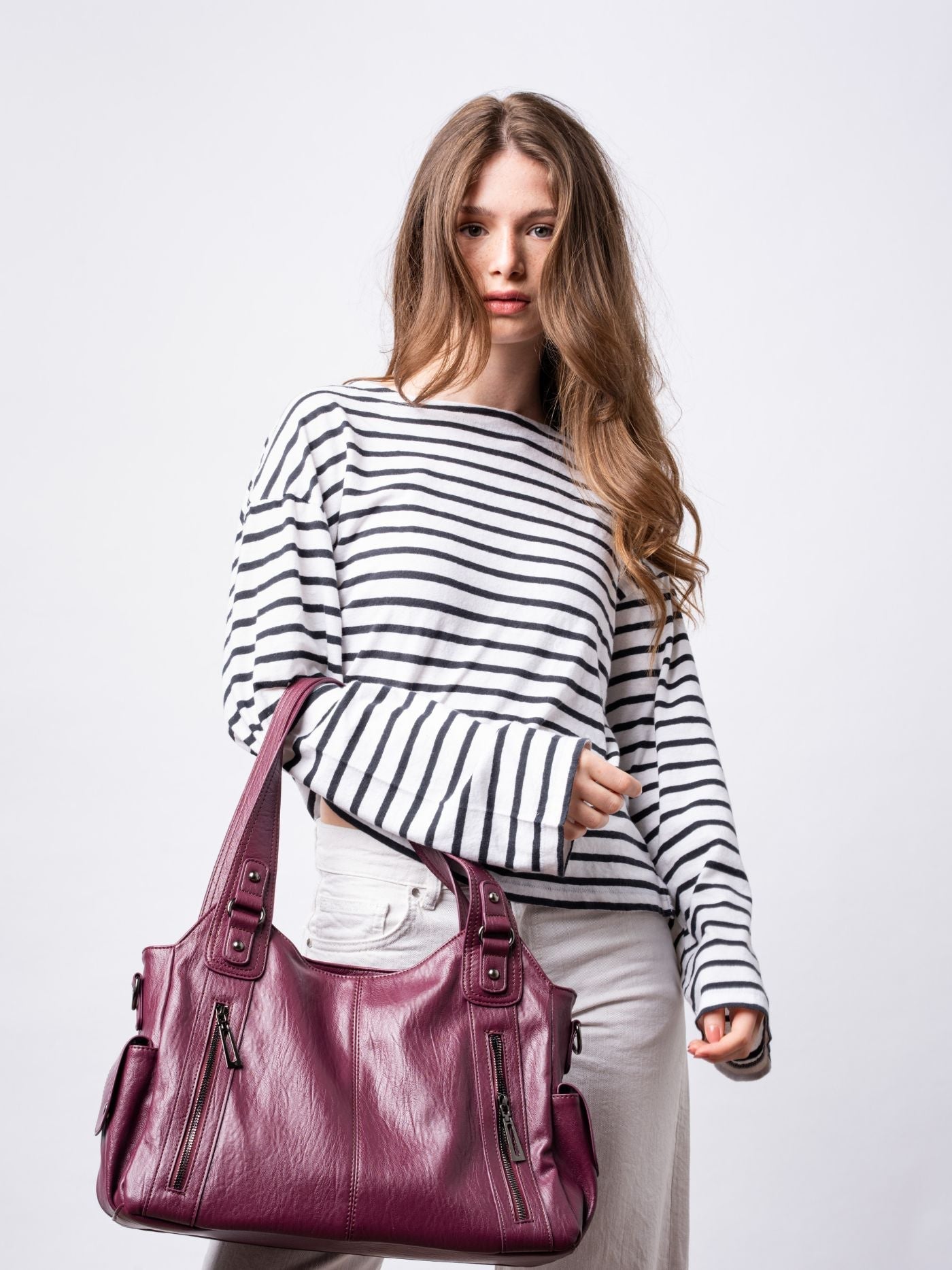 ELEGANCIA DIARIA | BOLSO TOTE DE CUERO NEGRO