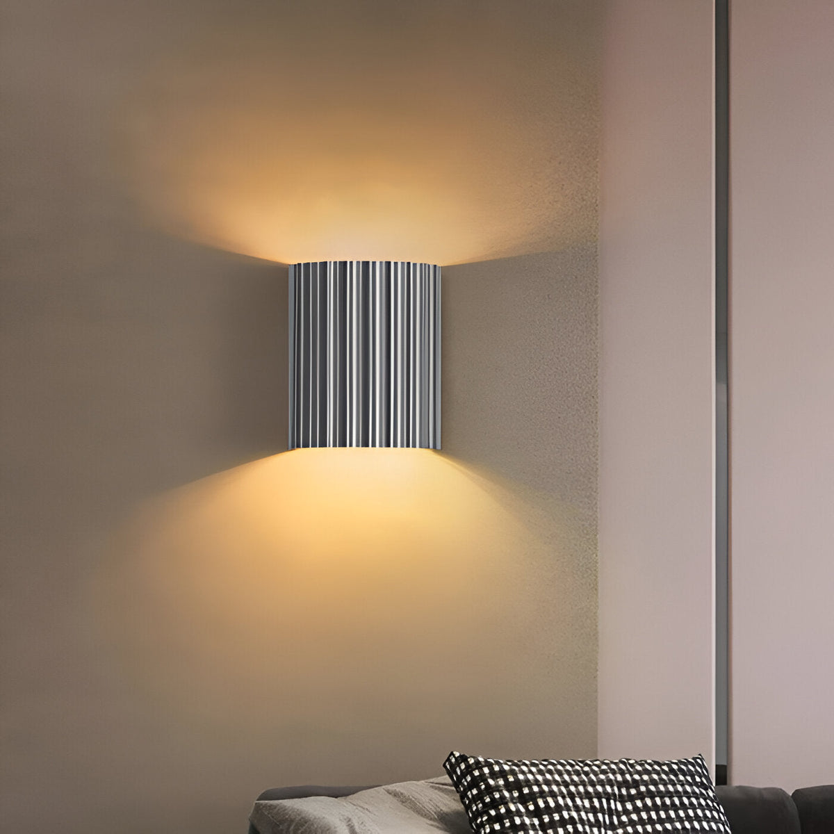 Applique da parete in resina nordica a strisce LED 1 luce