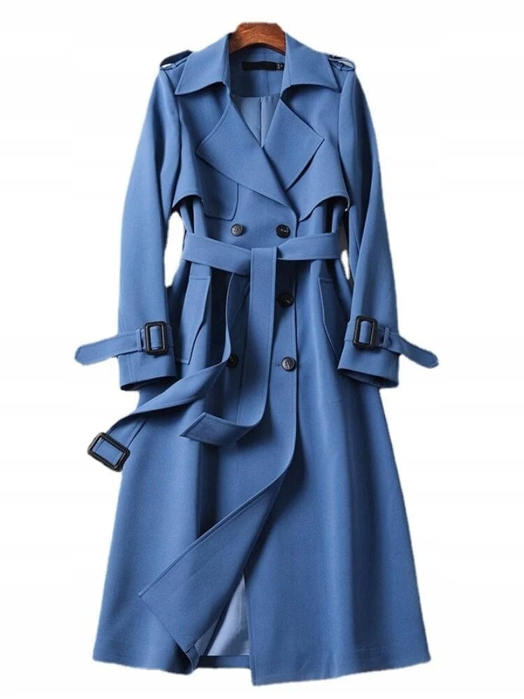 Vintage Trendy Dames Trenchcoat Tijdloze Look met Elegante Uitstraling