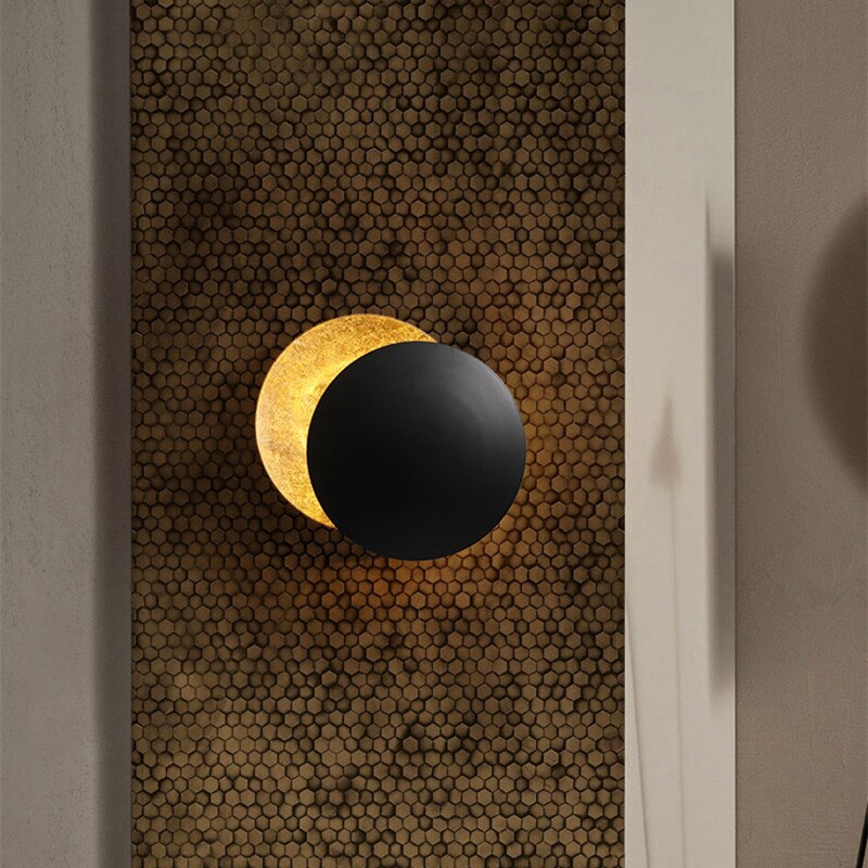 Moderne runde LED-Wandleuchte, 1-flammig