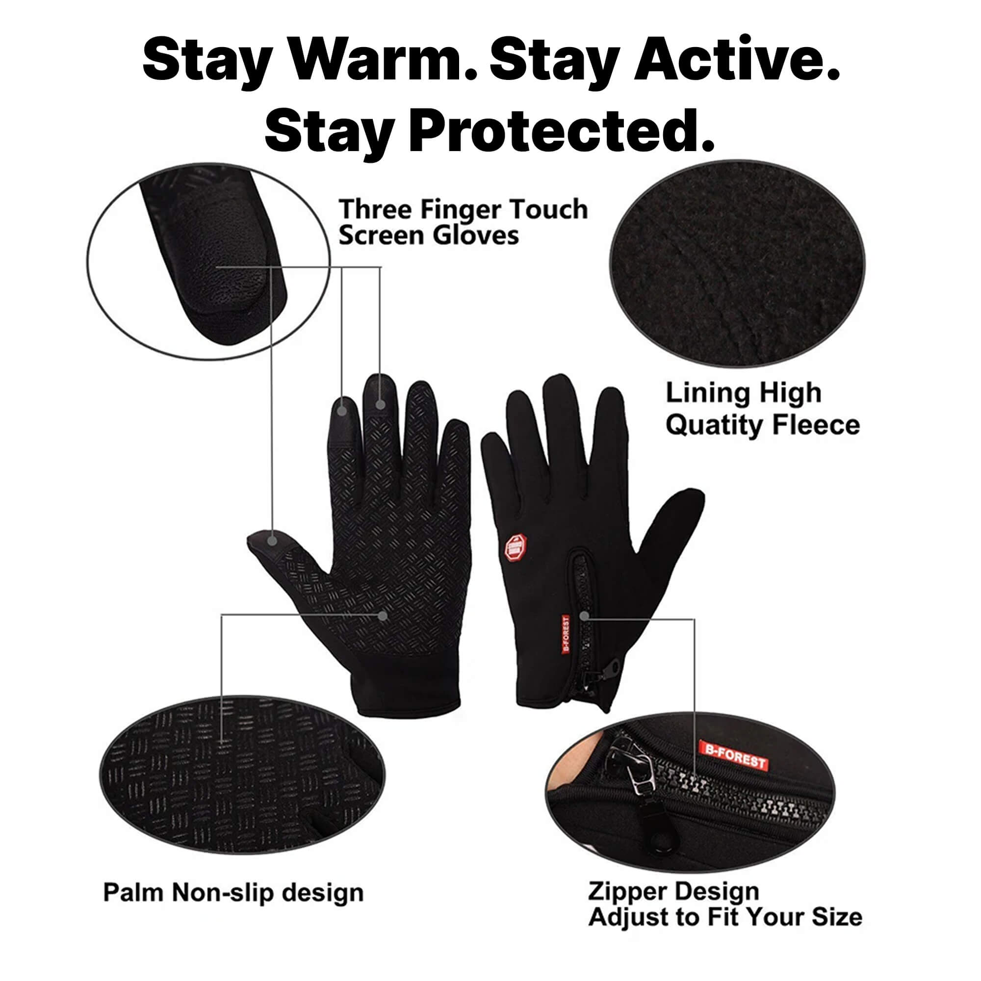 Elektrisch beheizte Winterhandschuhe Wasserdicht & Winddicht Thermisches Design