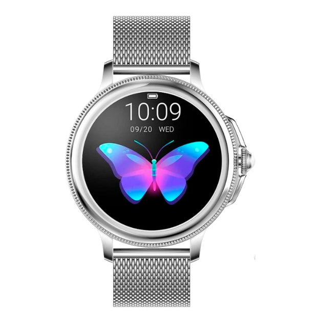 Reloj Inteligente de Fitness | Pantalla con Correa de Malla en Oro Rosa