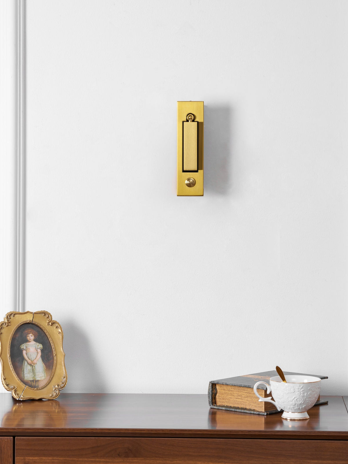 Aplique de pared moderno minimalista empotrado de aluminio con LED 1 luz