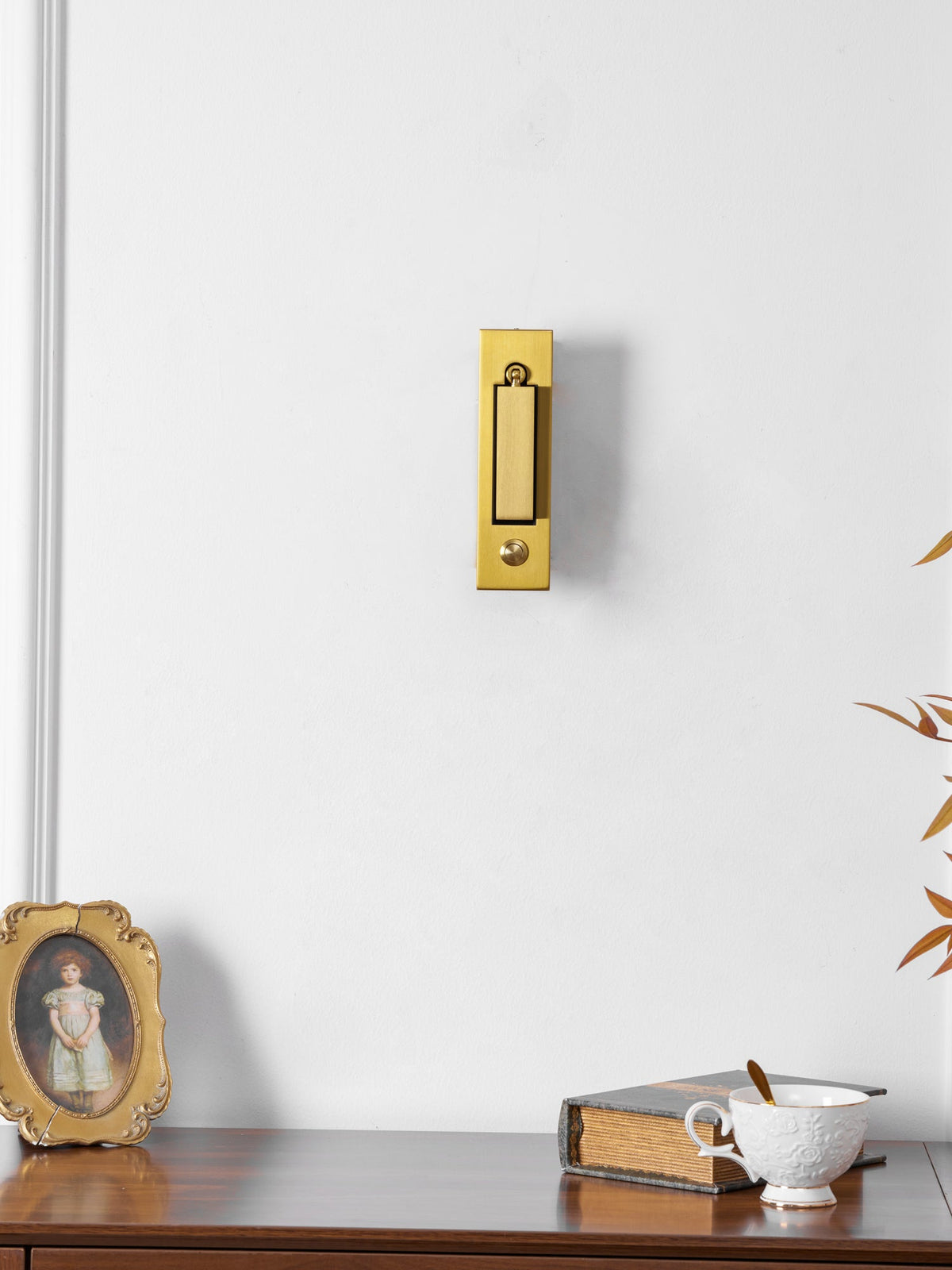 Aplique de pared moderno minimalista empotrado de aluminio con LED 1 luz