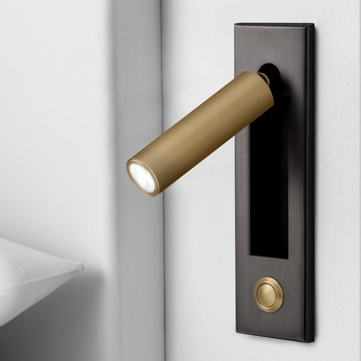 Aplique de pared moderno minimalista empotrado de aluminio con LED 1 luz