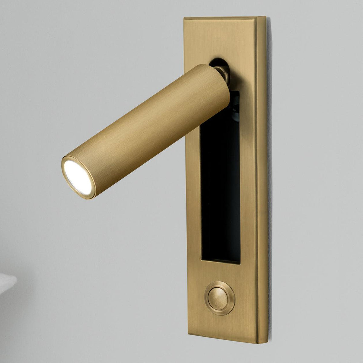 Aplique de pared moderno minimalista empotrado de aluminio con LED 1 luz
