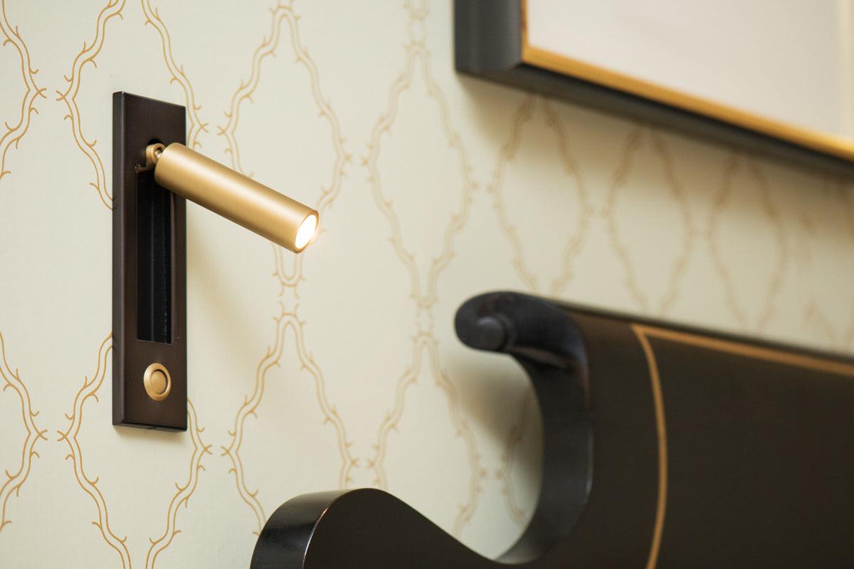 Aplique de pared moderno minimalista empotrado de aluminio con LED 1 luz