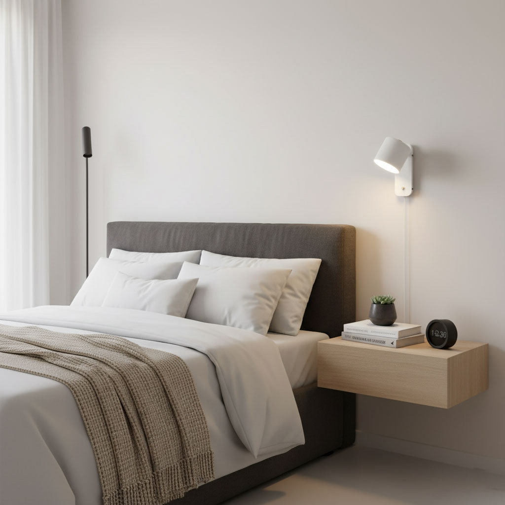Applique da parete moderna minimalista cilindrica rotante a spina a 1 luce