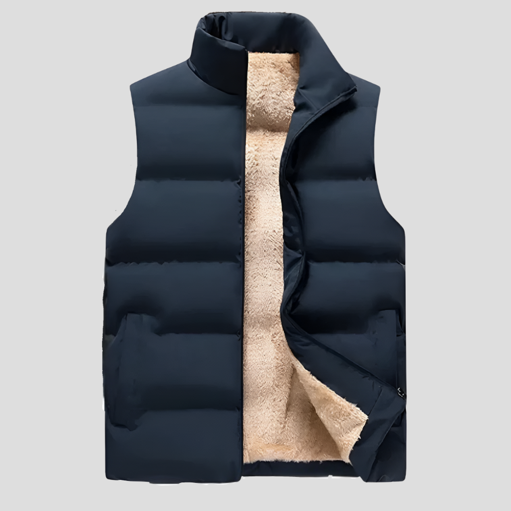 Chaleco de invierno para hombre de mezcla de lana