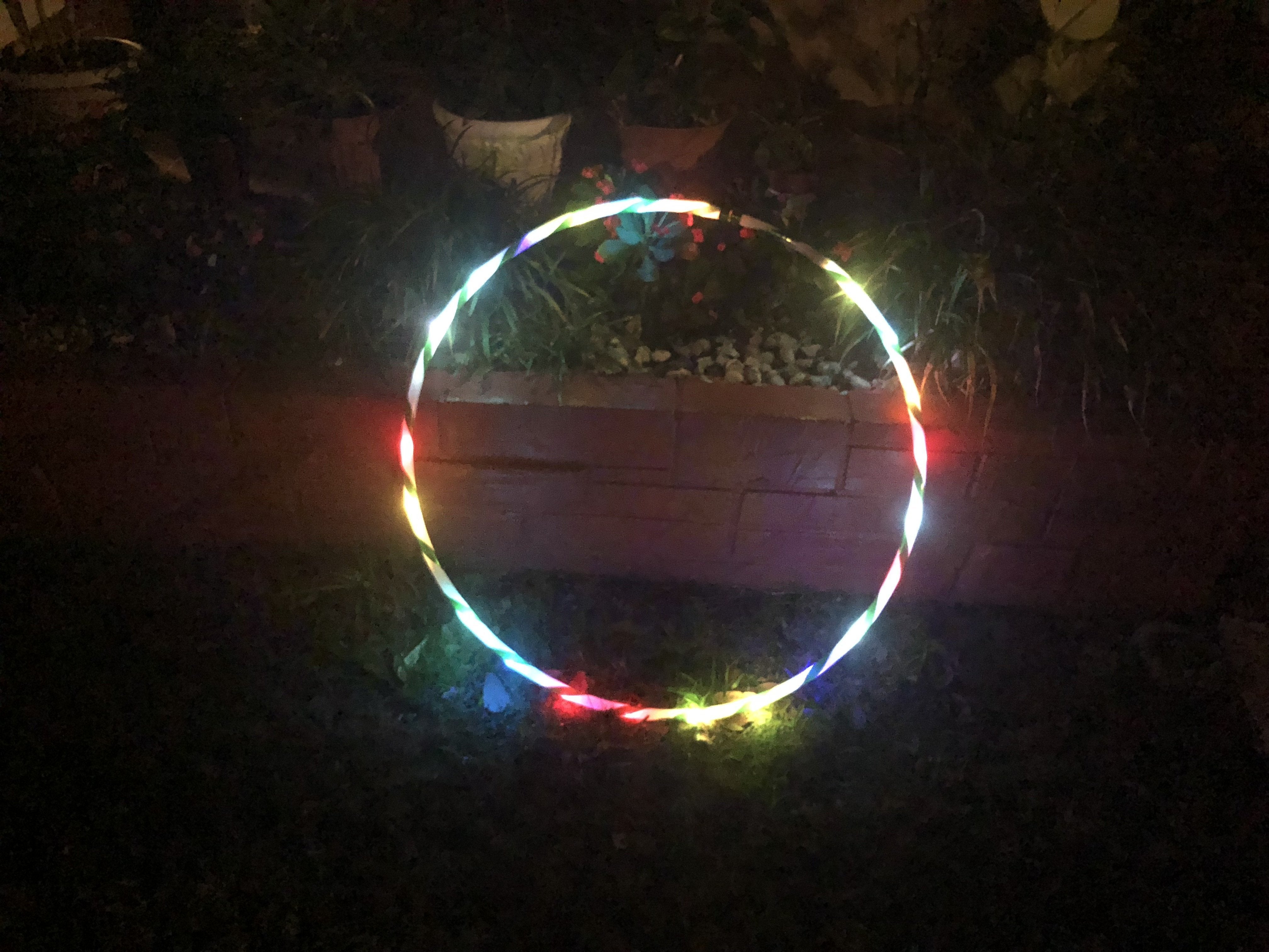 35''to 24" 24 to 10-LED Lights Glow in Dark Hula Hoop