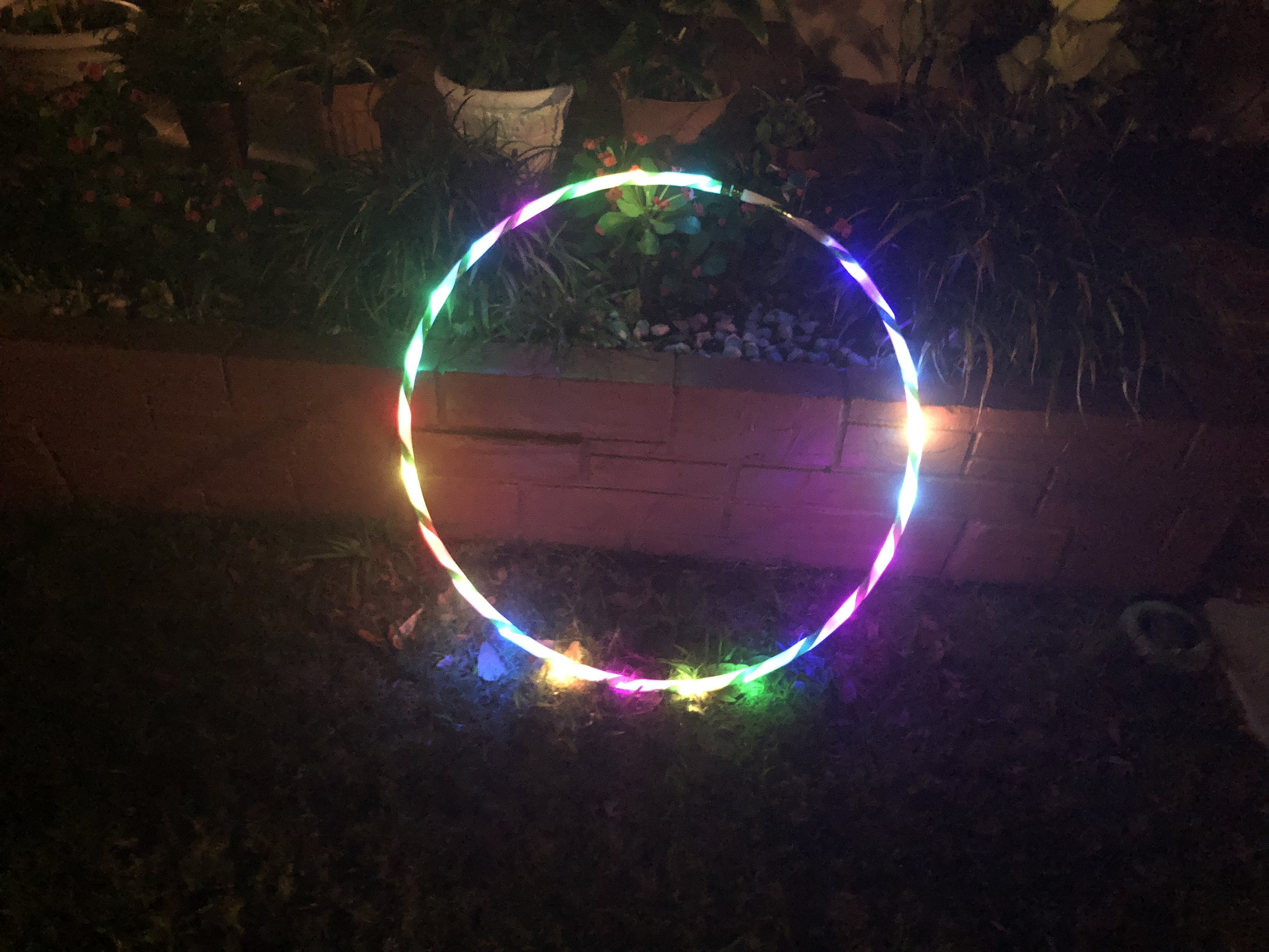 35''to 24" 24 to 10-LED Lights Glow in Dark Hula Hoop