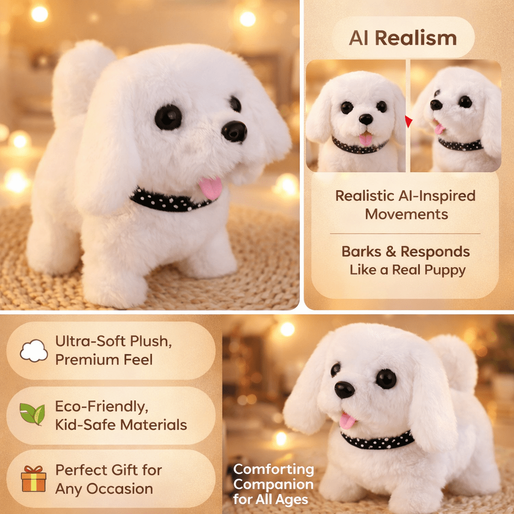 Giocattolo interattivo cucciolo robotico peluche realistico per bambini