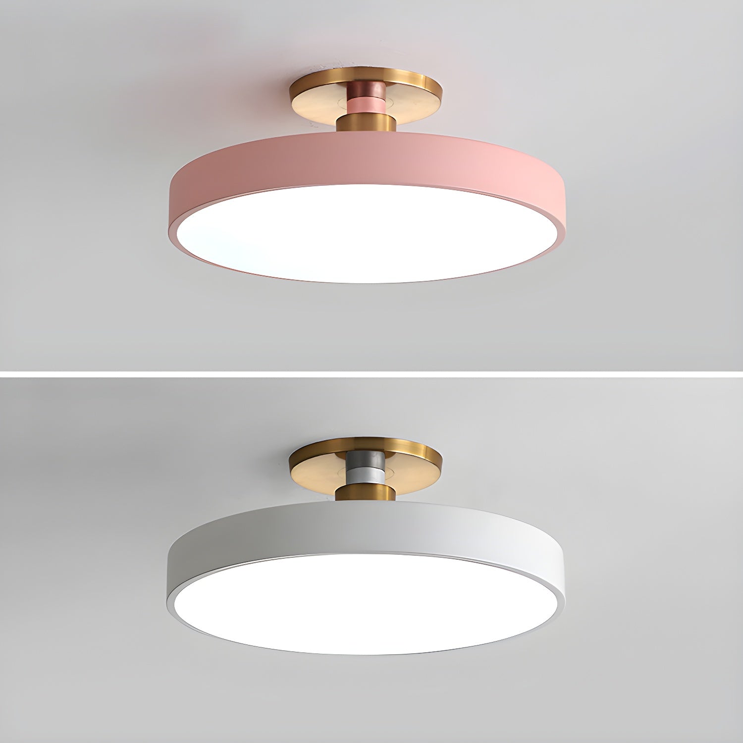 Moderner runder LED-Deckenleuchte mit Aufsatz 1-Flammig