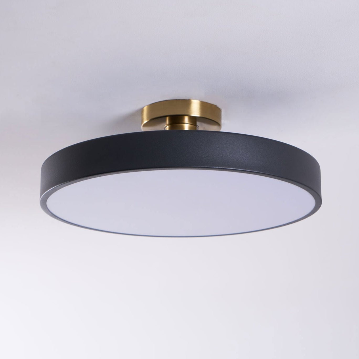 Moderner runder LED-Deckenleuchte mit Aufsatz 1-Flammig