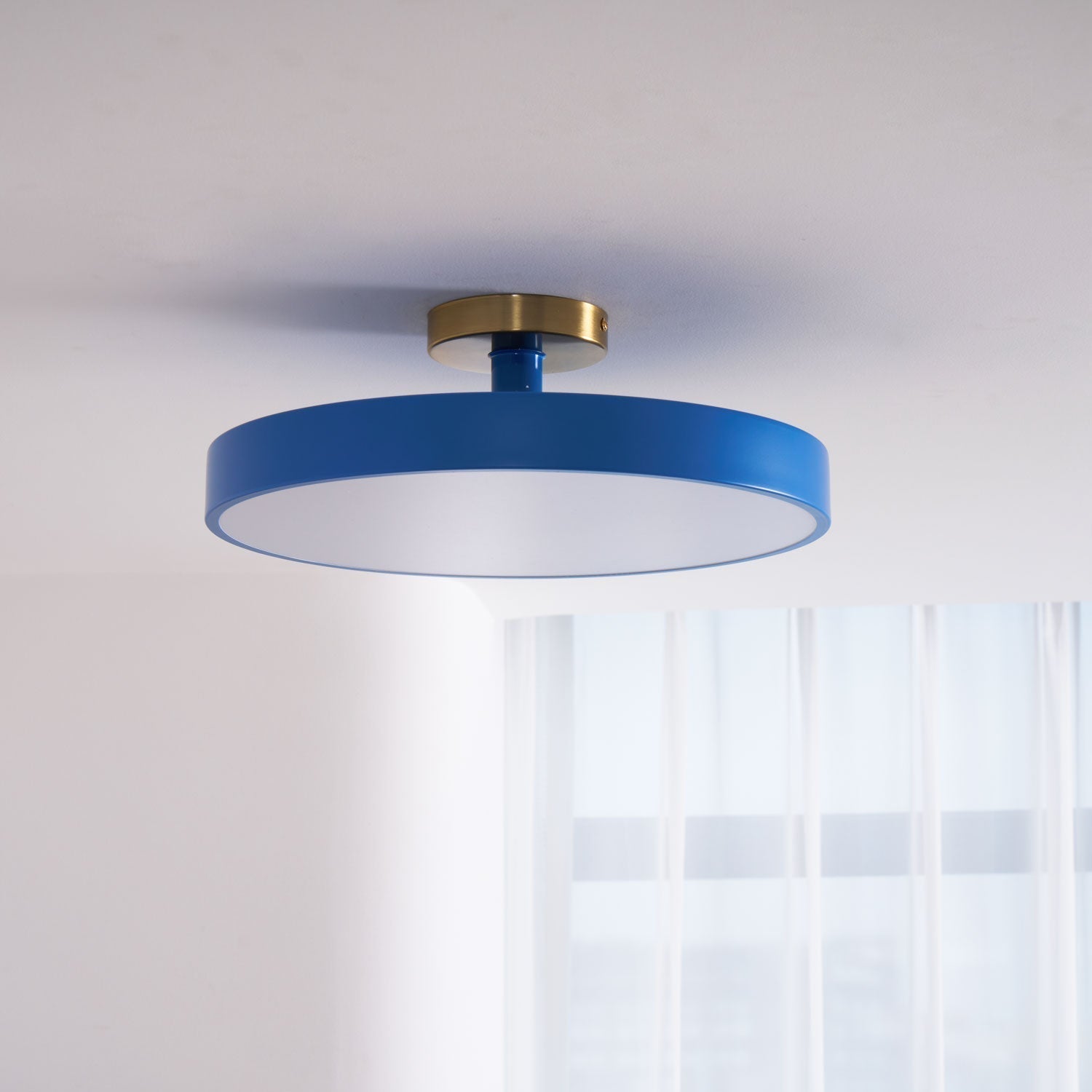 Moderner runder LED-Deckenleuchte mit Aufsatz 1-Flammig