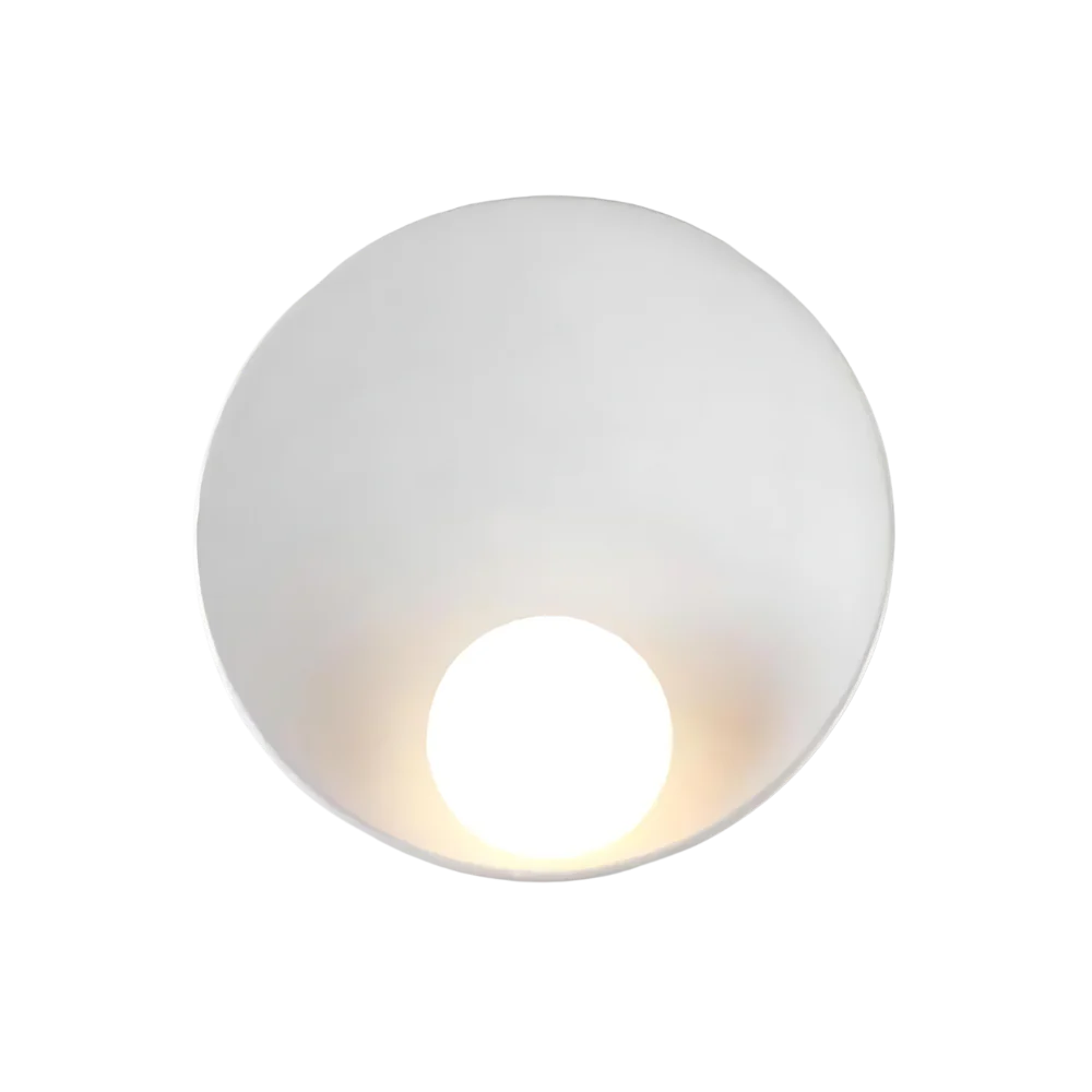 Applique da parete moderno Japandi in resina a forma di ciotola G9 1 luce