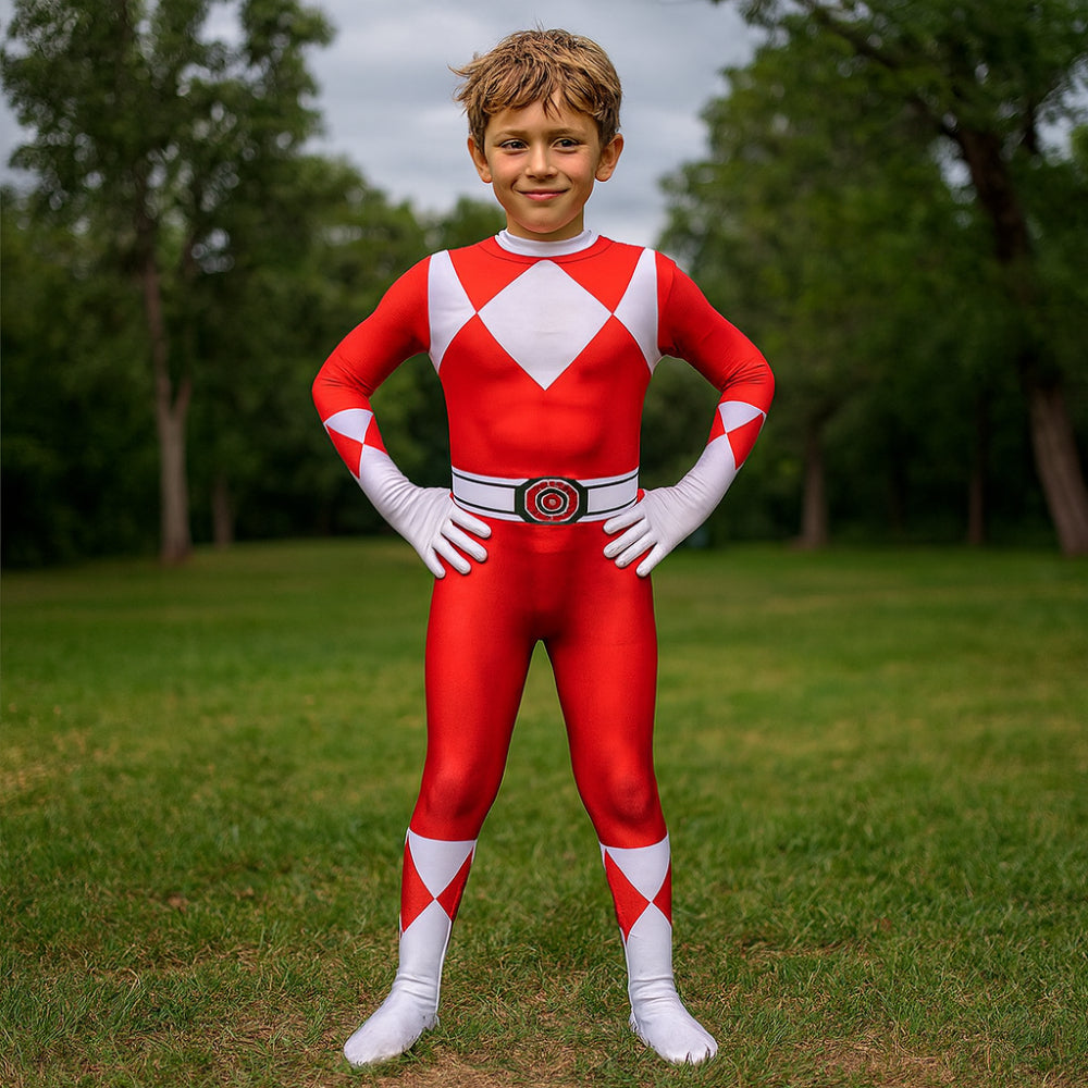 Disfraz de cosplay infantil con máscara - Traje de superhéroe estilo ranger